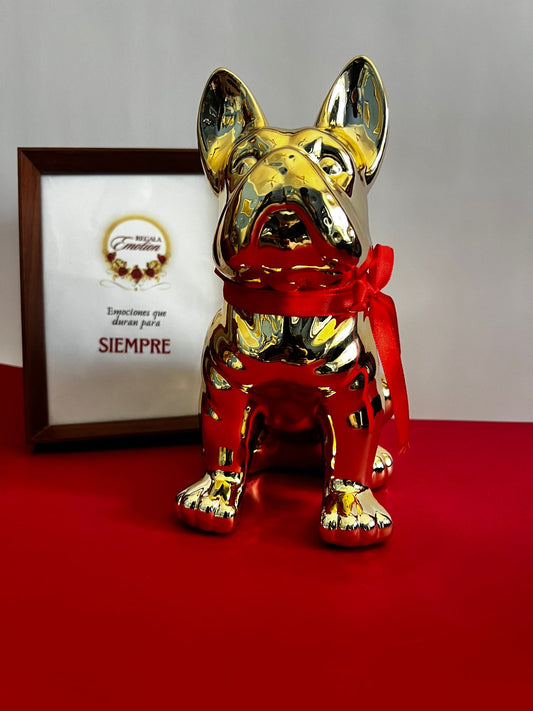 gold dog perrito dorado para decoracione regala emotion . tienda online españa de regalos, detalles bonitos, arreglos florales y personalizables. rosas eternas con chocolates ferrero rocher, kinder, raffaello, lidt. el regalo para cualquier ocasion con varios colores. entraga toda españa y europa. tienda online en amazon en redes sociales 